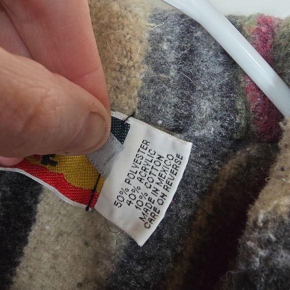 Vintage Southern Exposure Striped Fisherman Gorpcore Blanket Shacket Jacket - Picture 6 of 7